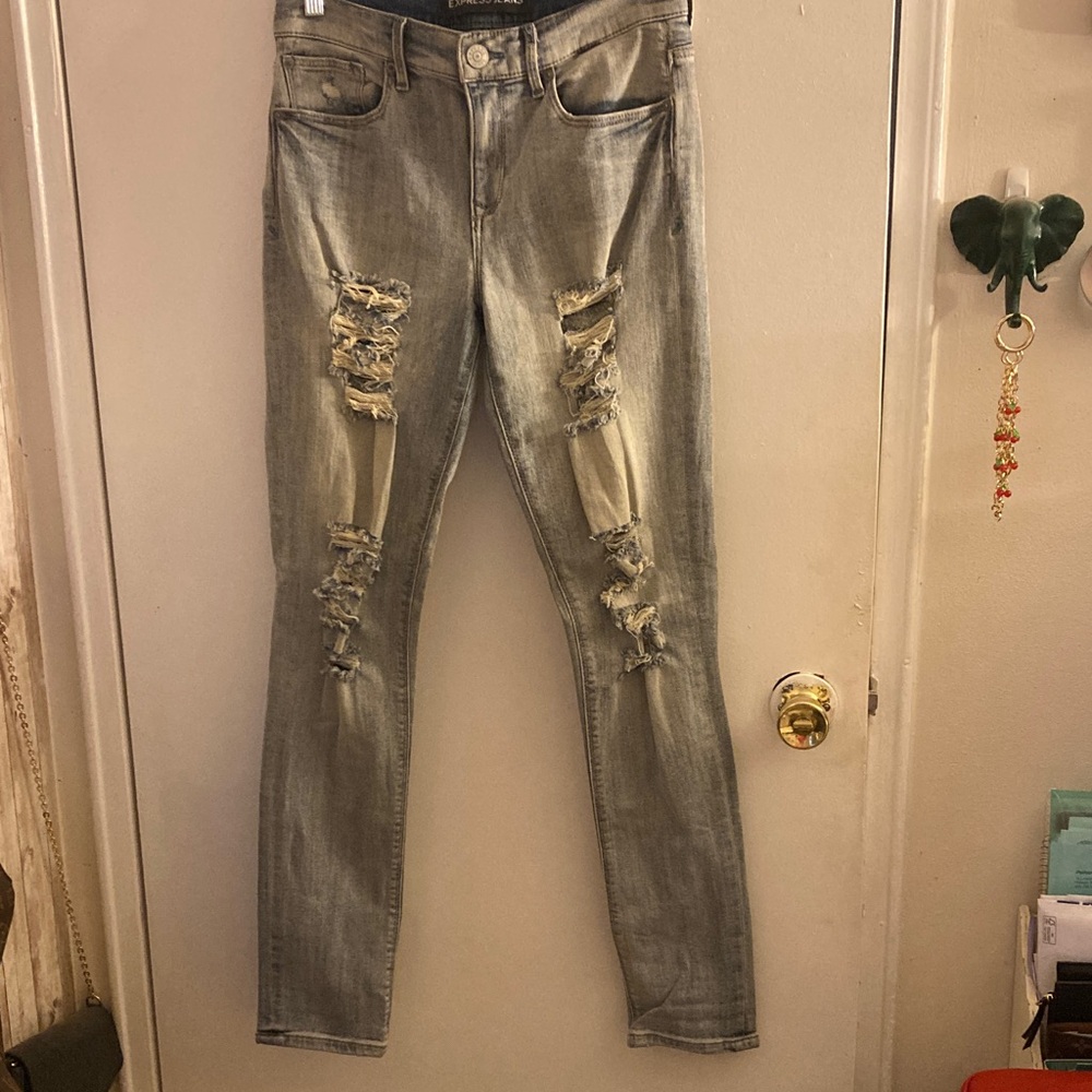 Express Light Blue Washed Denim Jeans